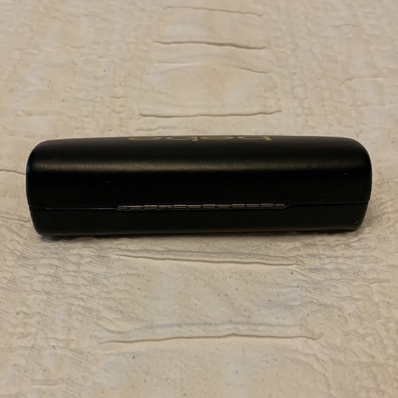 BEBE hard shell eyeglasses case black gold lettering 6” length - Picture 3 of 5